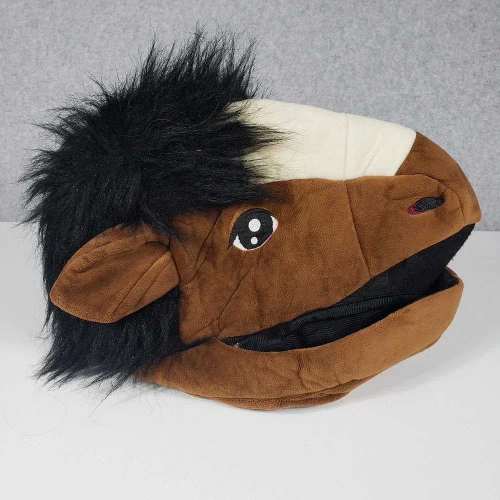 elope‎ Unisex Costume Horse Plush Hat One Size Brown Farm Animal Cosplay PA-101